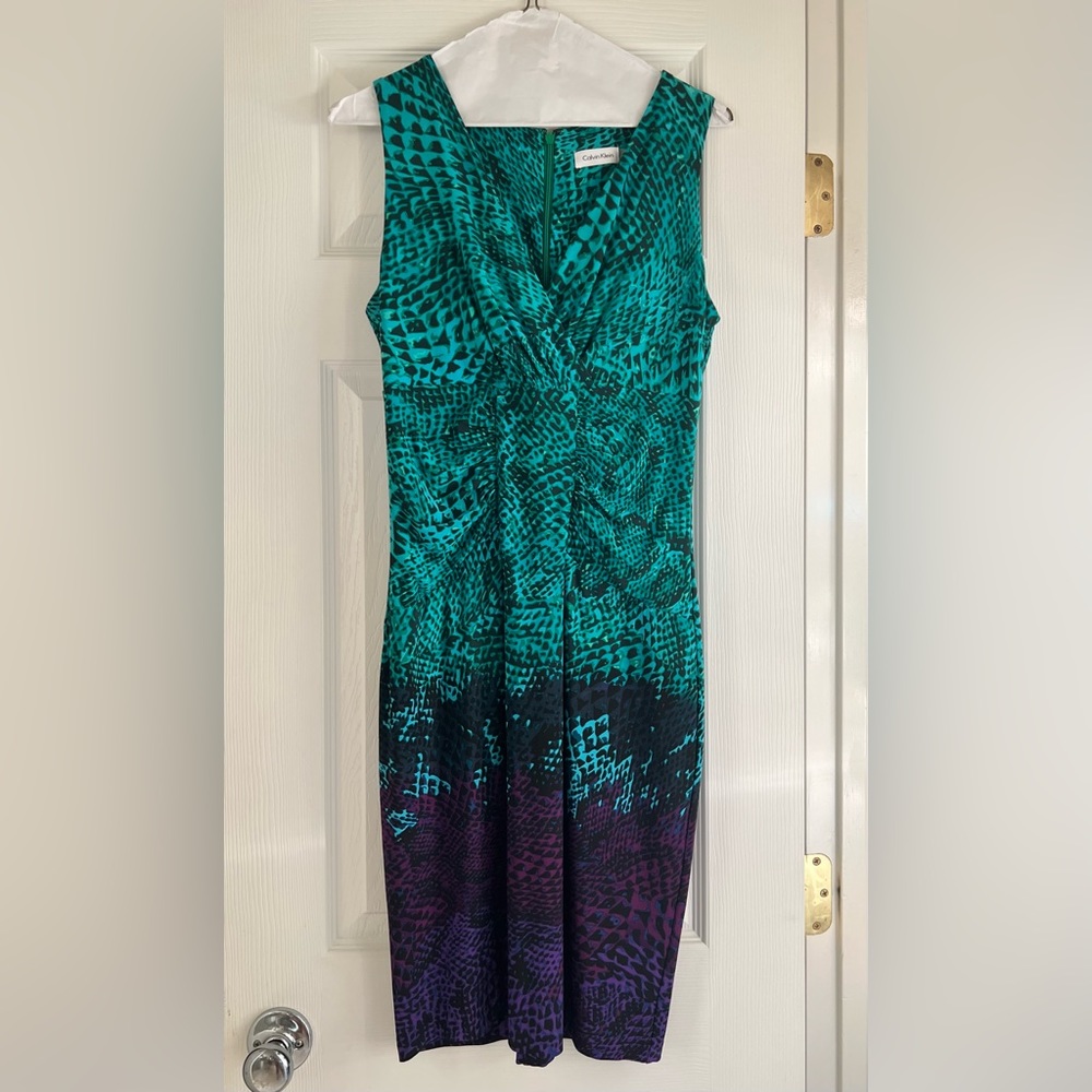 Calvin Klein Ombré Snake Print Dress